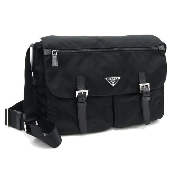 Prada Shoulder Black Bag Crossbody Messenger - Picture 2 of 8